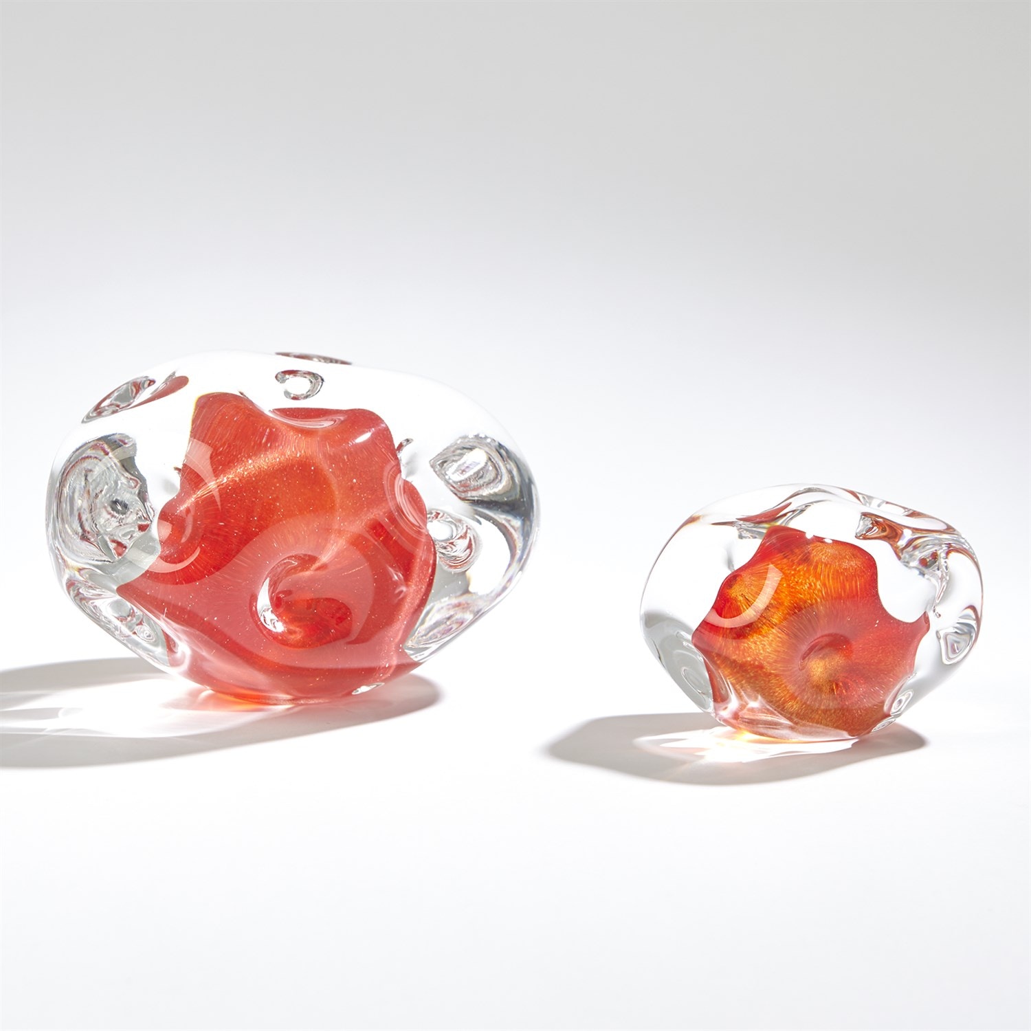  Dimple Paperweight-Cinnabar-Sm 