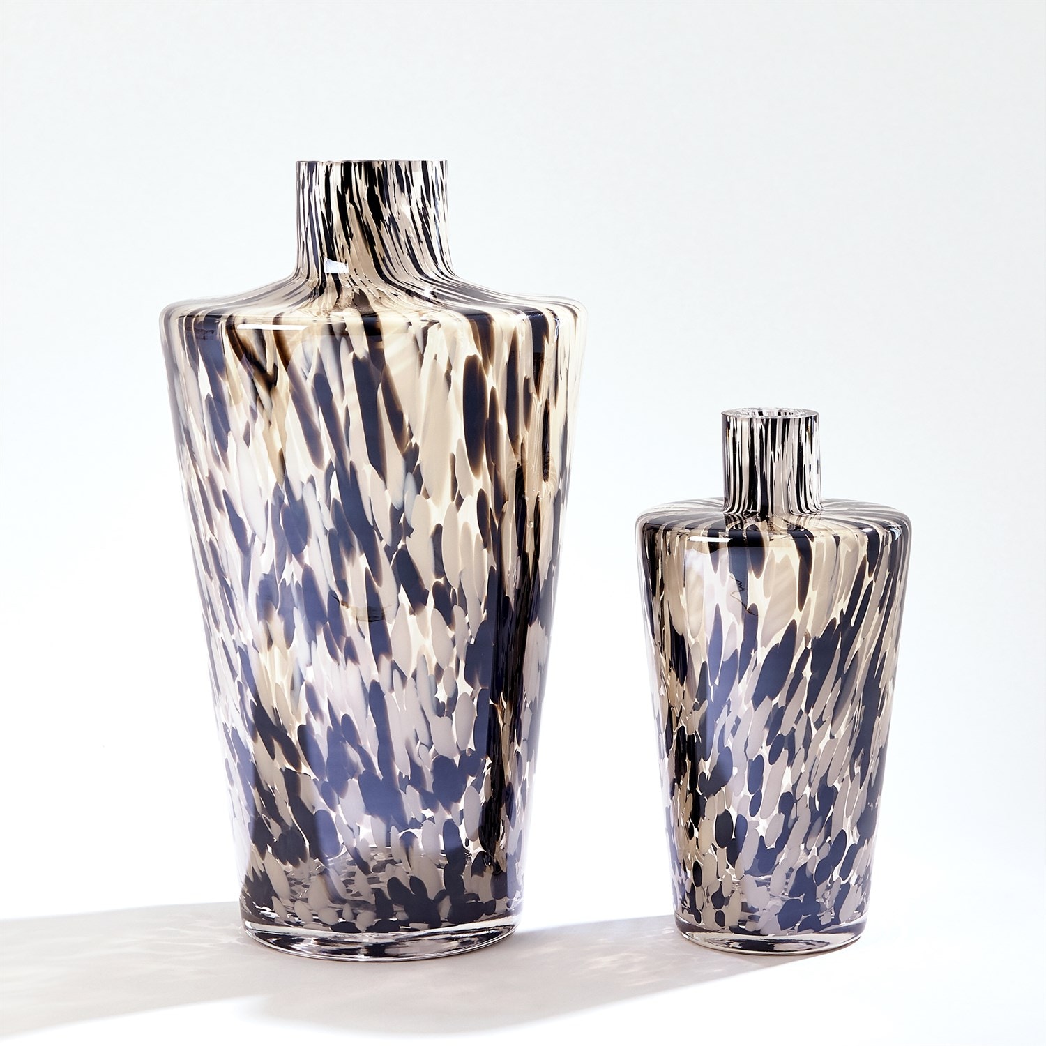  Confetti Shoulder Vase-Black/Beige-Sm 