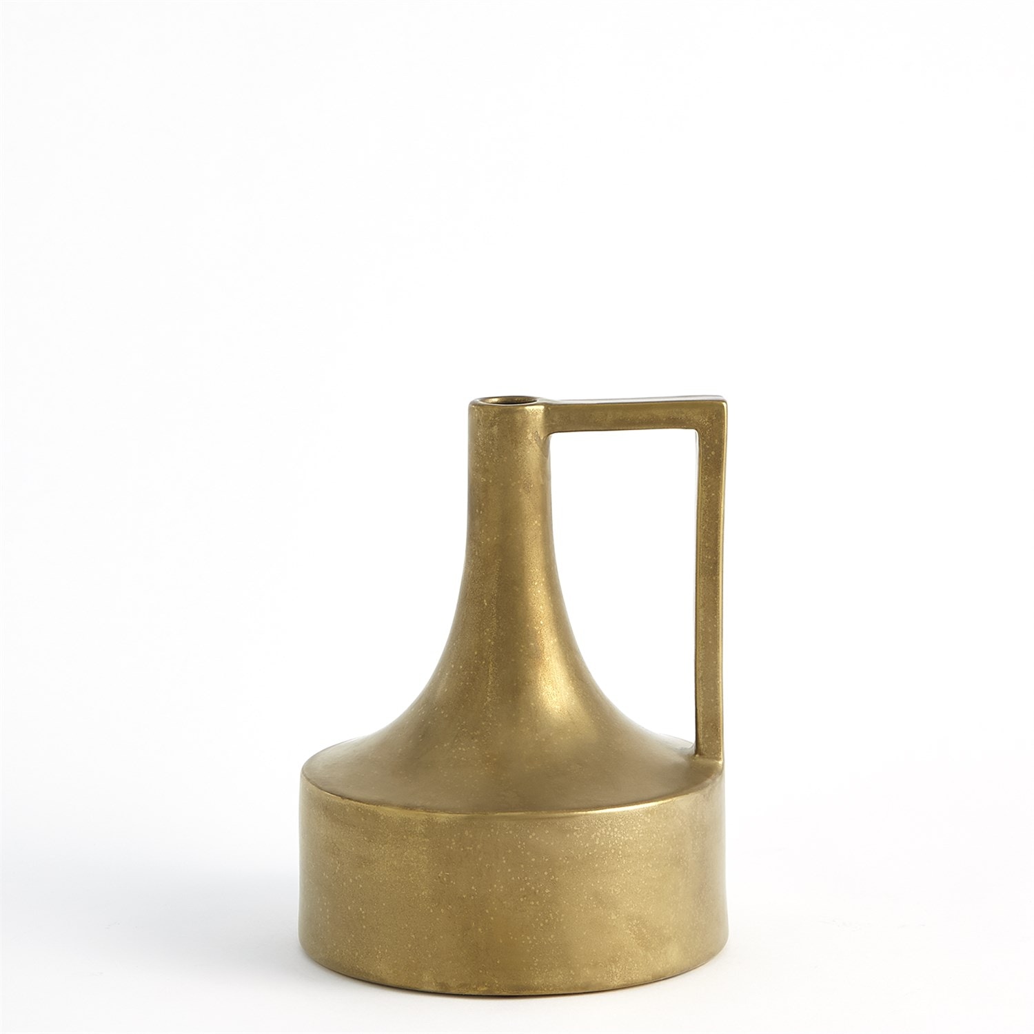  Short Neck Handle Vase-Gold 