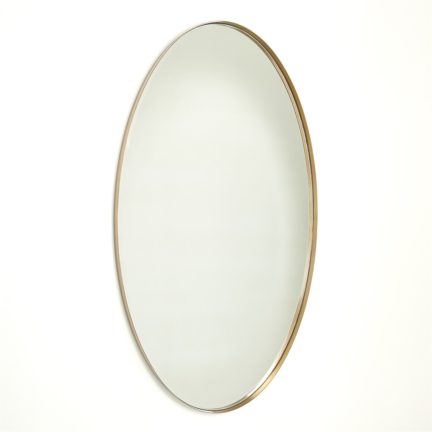 Global Views Elongated Oval Mirror-Brass-Sm 8.82875