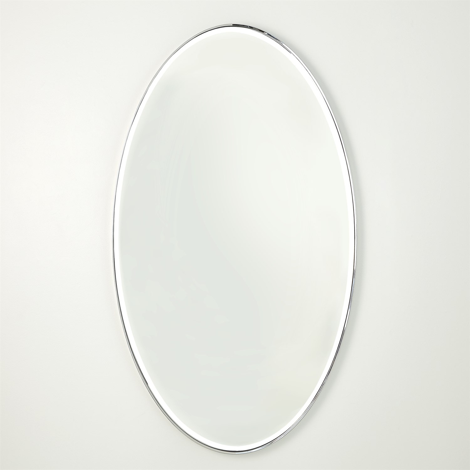 Global Views Elongated Oval Mirror-Nickel-Lg 8.82876