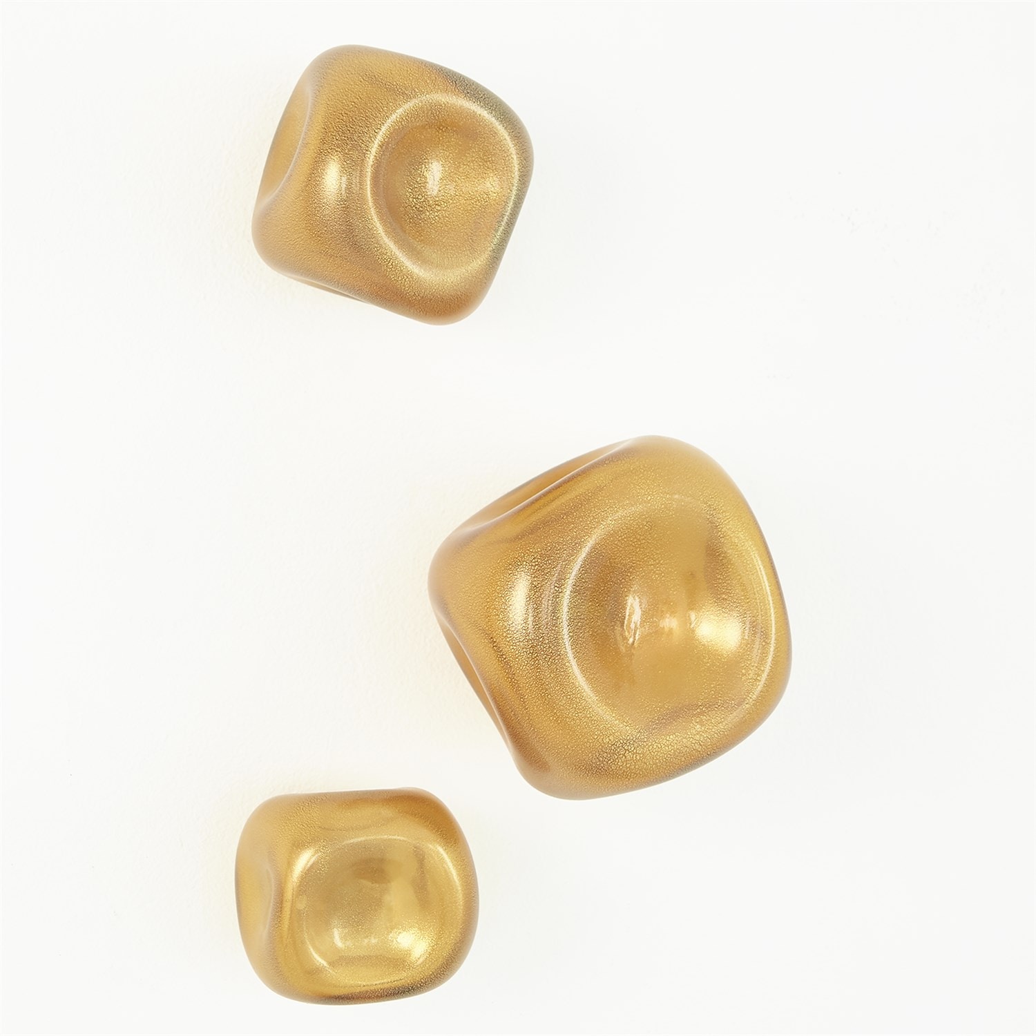  S/3 Wall Rocks-Frosted Gold with Amber 