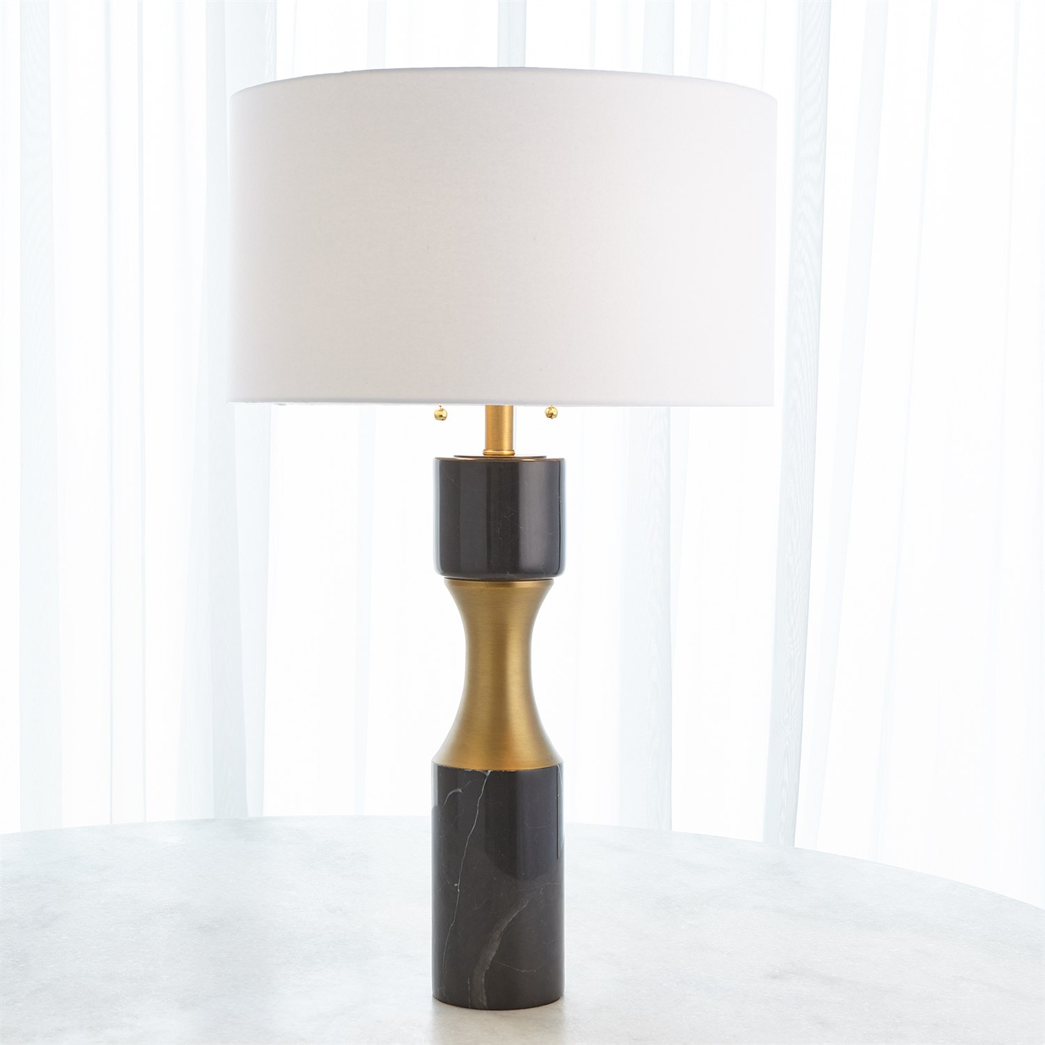 Global Views Marble Cinch Lamp-Black 8.82974