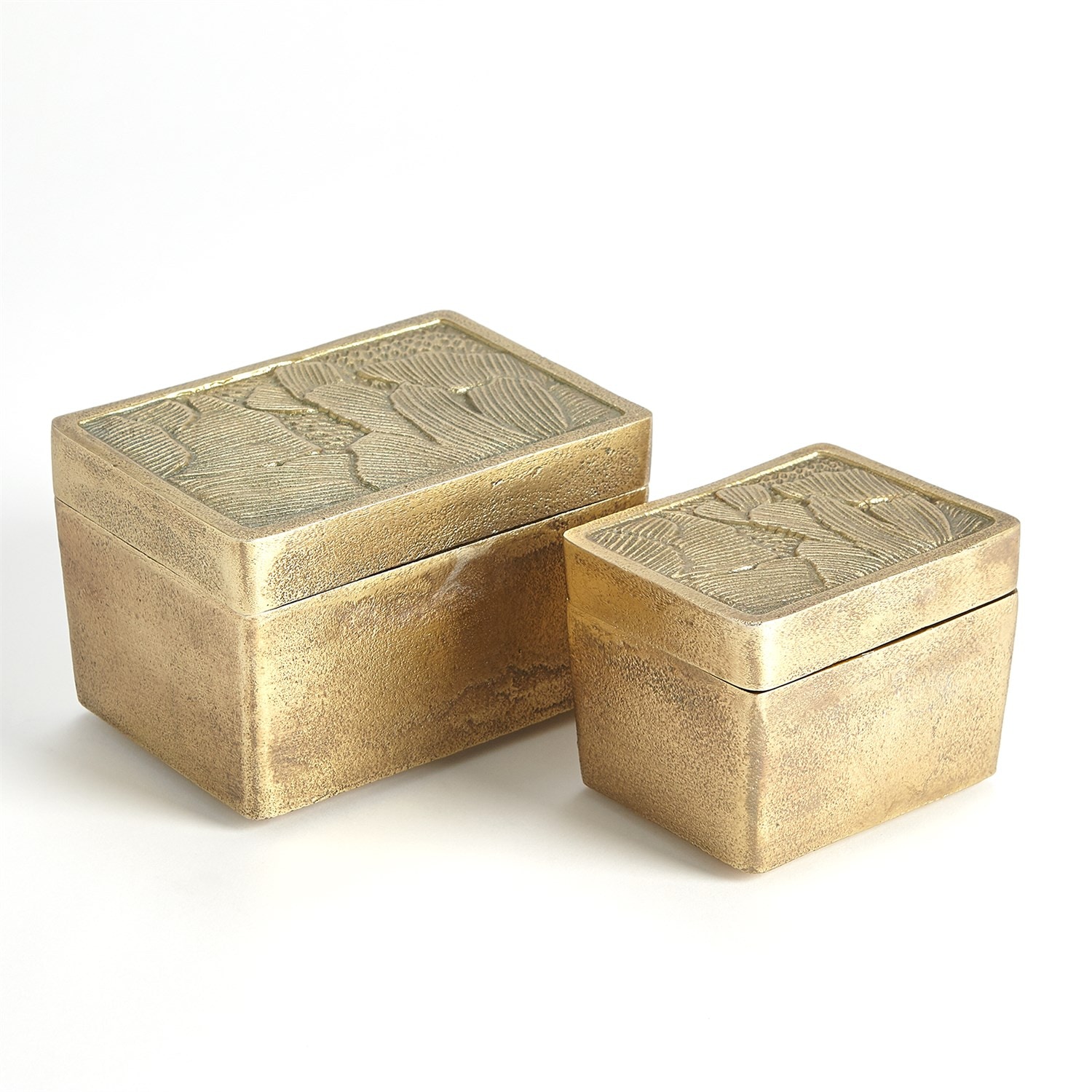  Flora Box-Antique Brass-Lg 