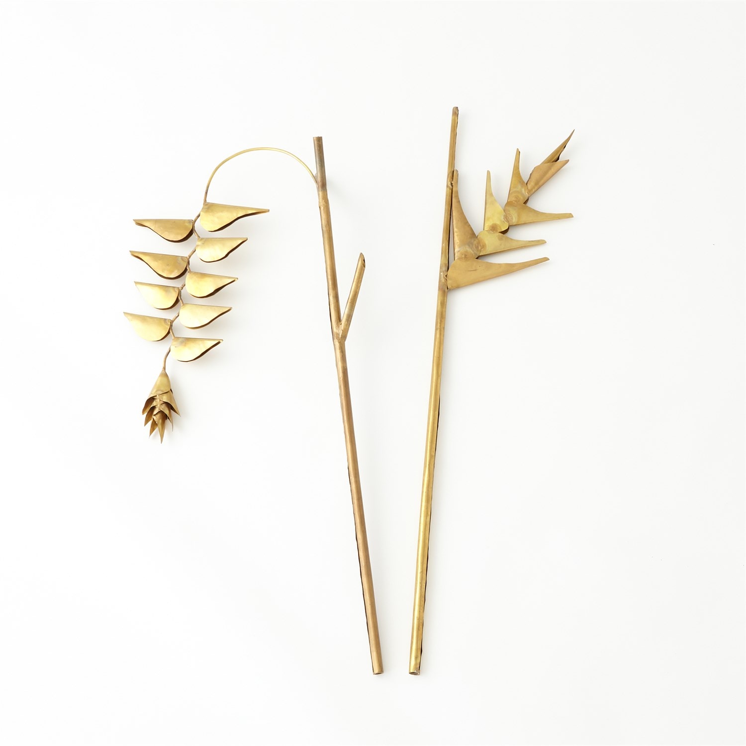  Brass Hanging Heliconia Stem 