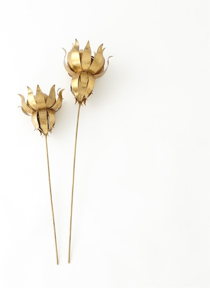 Global Views Wall Decor Brass Lotus Flower-Sm 9.93639 - Habegger Furniture  Inc - Berne and Fort