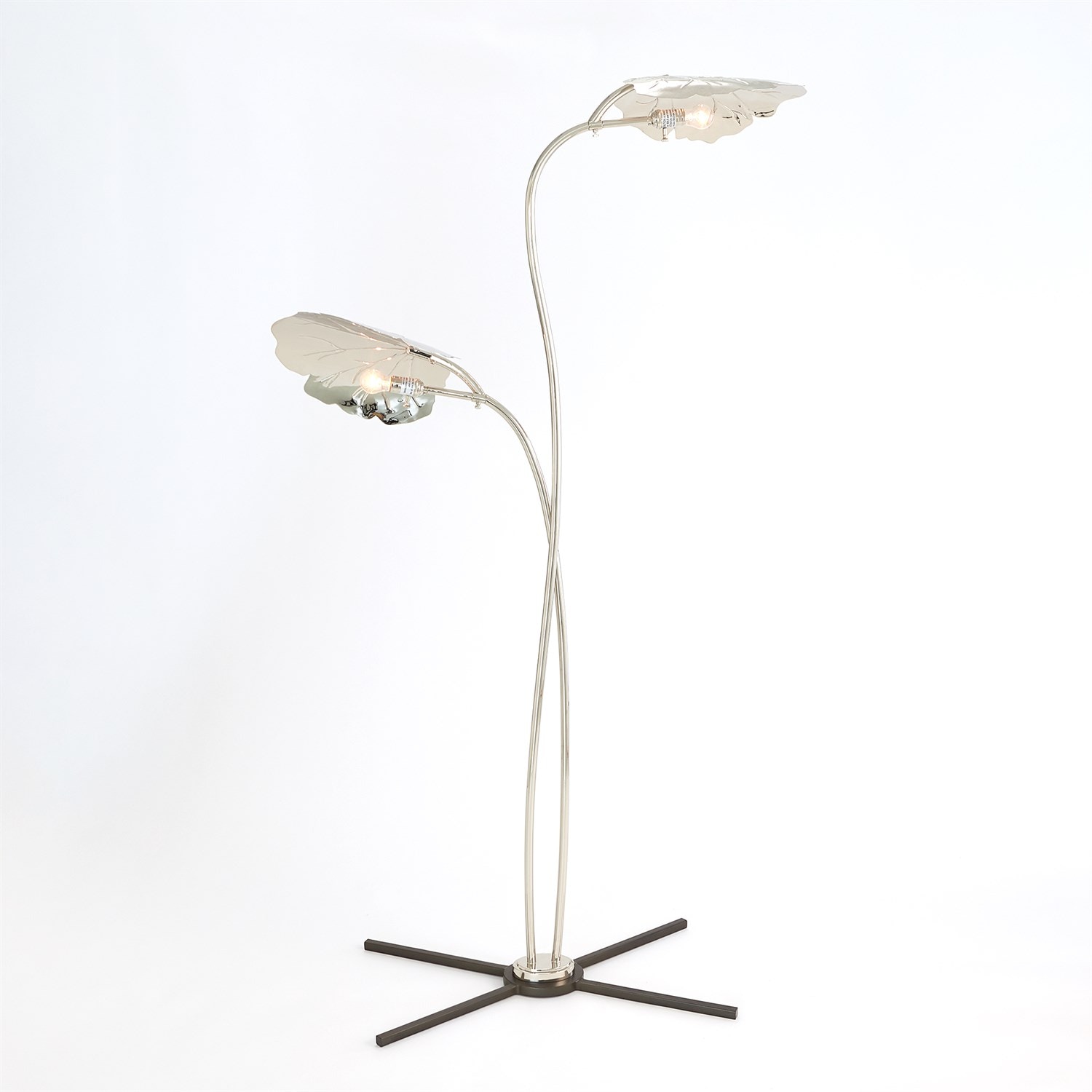 Global Views Rimini Floor Lamp-Nickel D9.90085