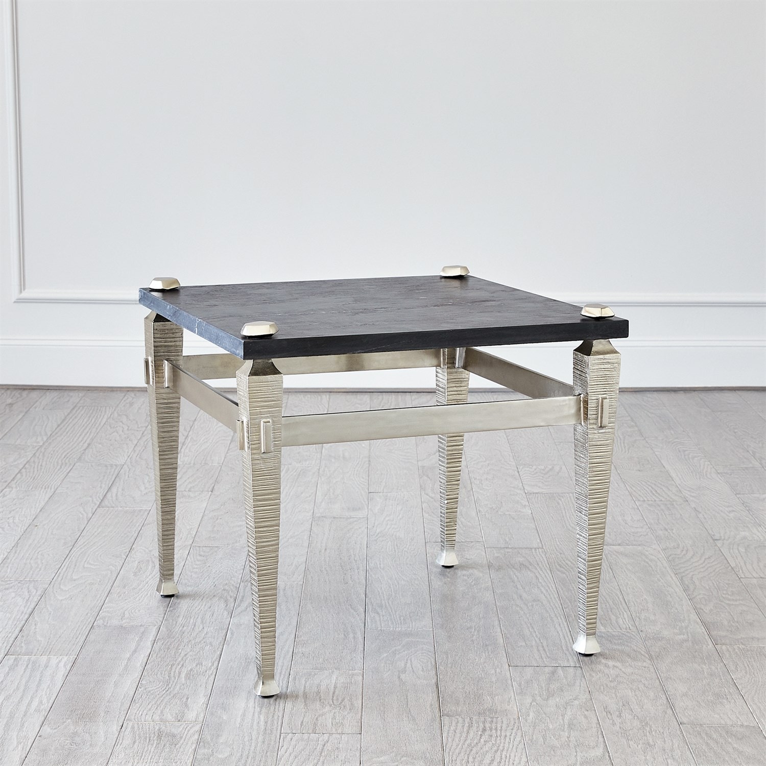 Global Views Roman End Table-Nickel RT9.90019
