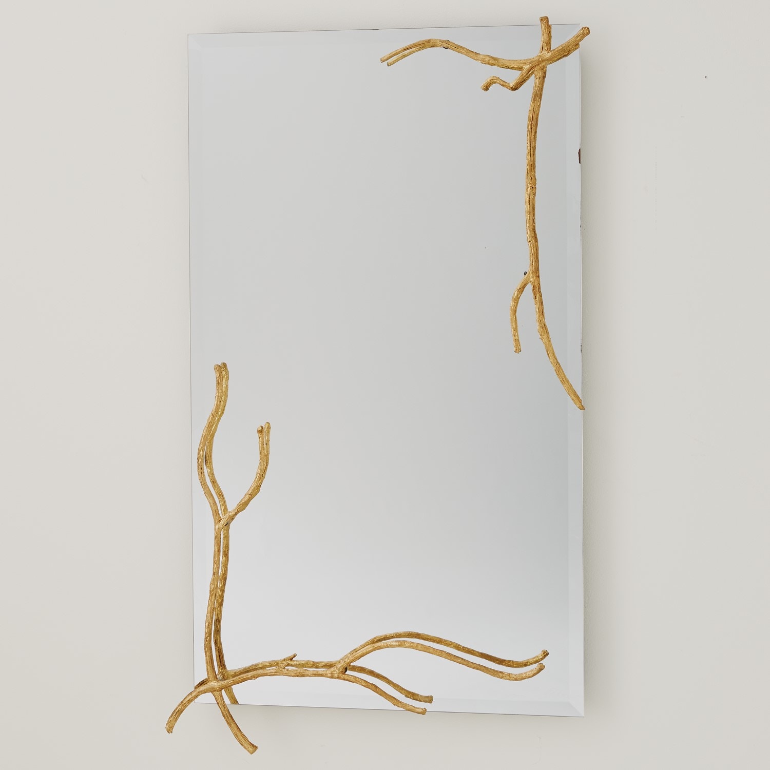Global Views Twig Mirror-Gold Leaf-Lg 7.80569