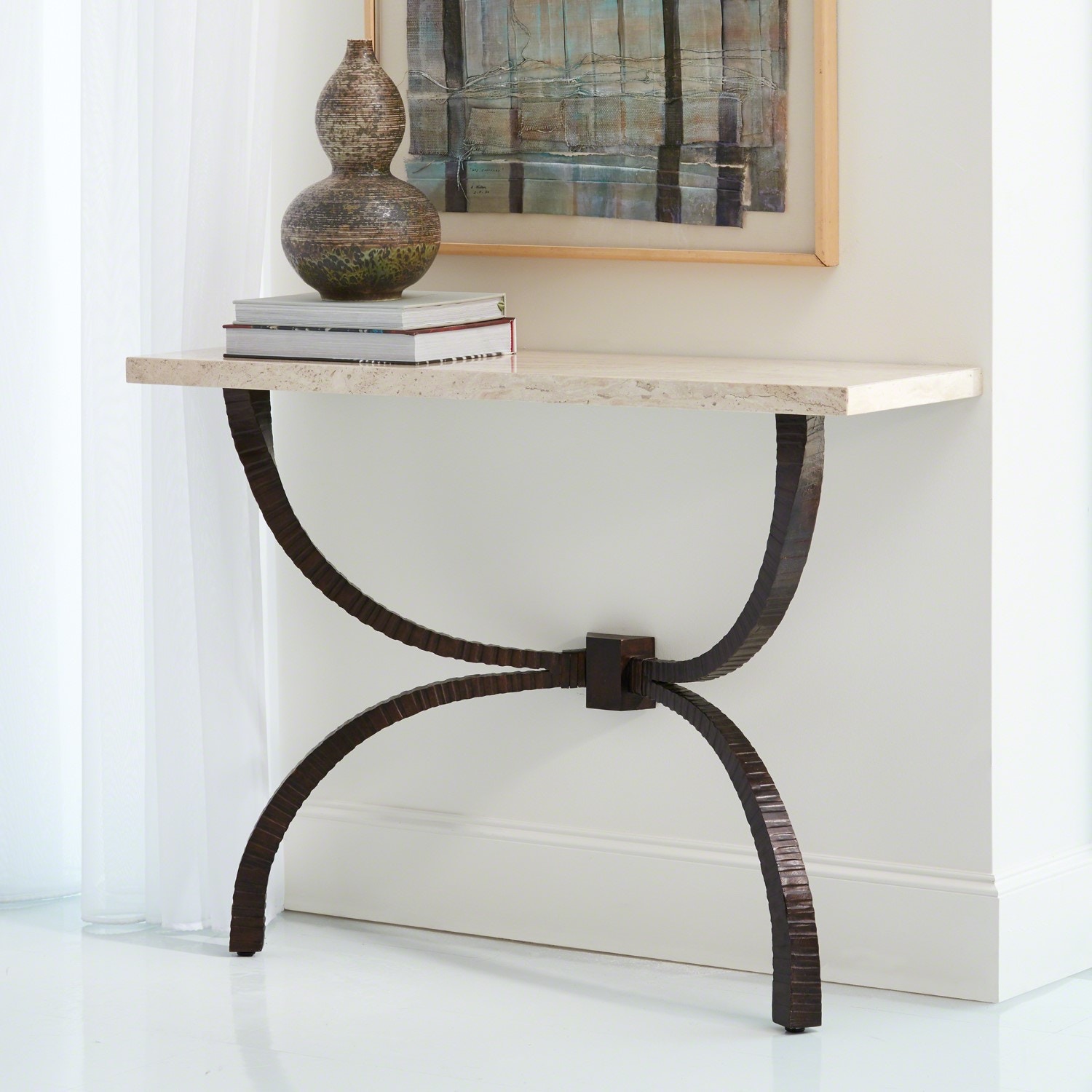 Global Views Living Room Teton Console-Bronze with