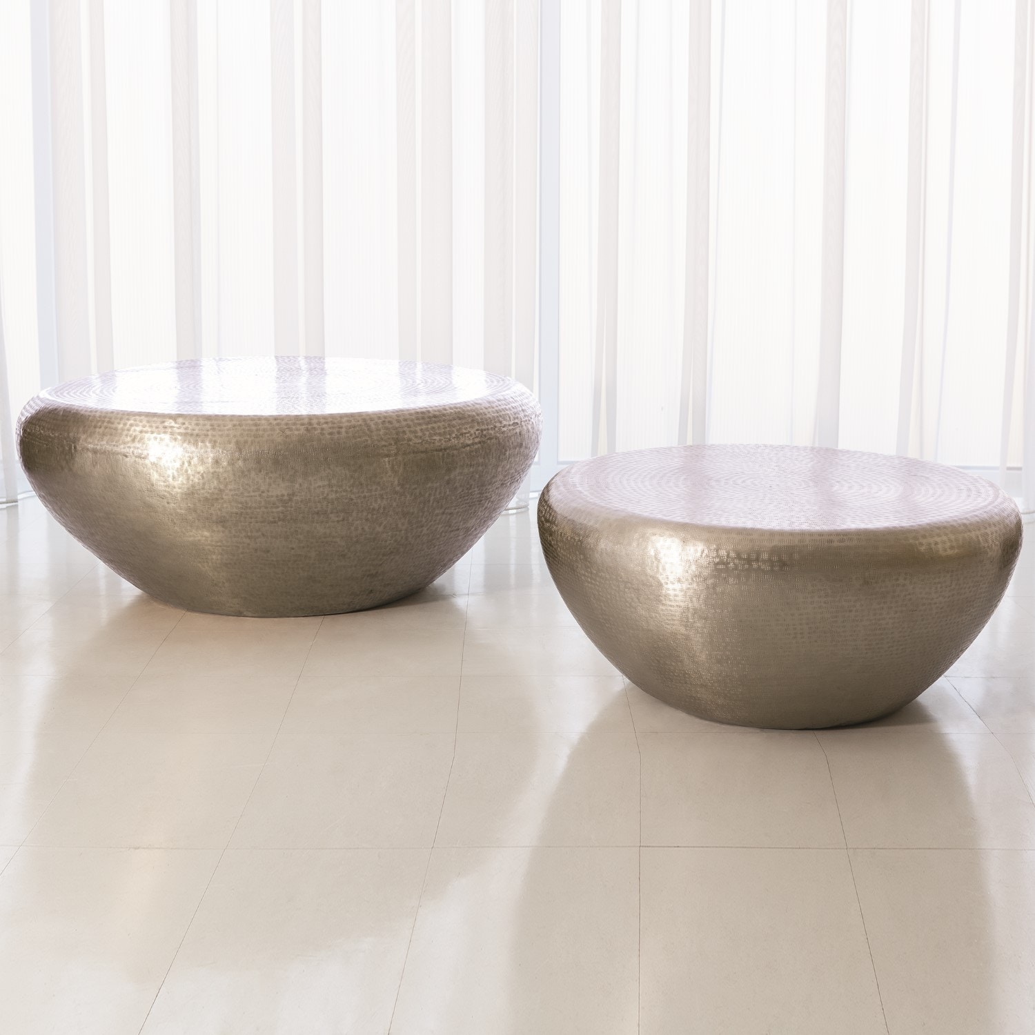 Global Views Living Room Goa Cocktail TableAntique Nickel 7.90952