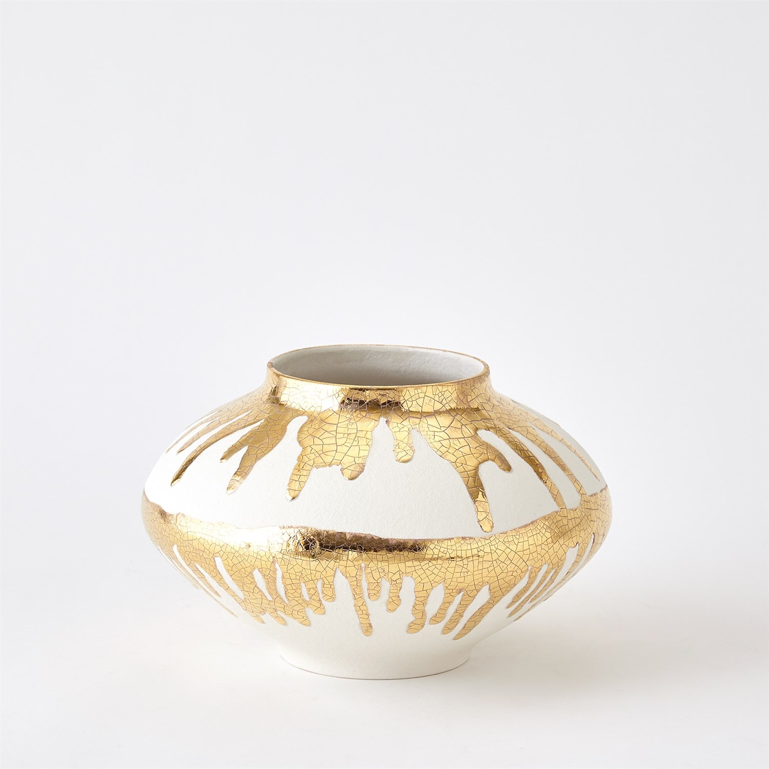  Nuove Vase-Gold Drips-Sm 