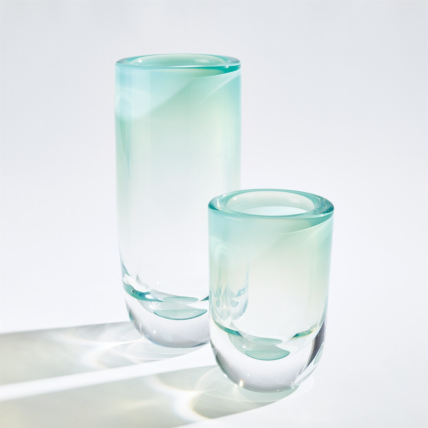  Bubble Cylinder Vase-Wintergreen-Sm 