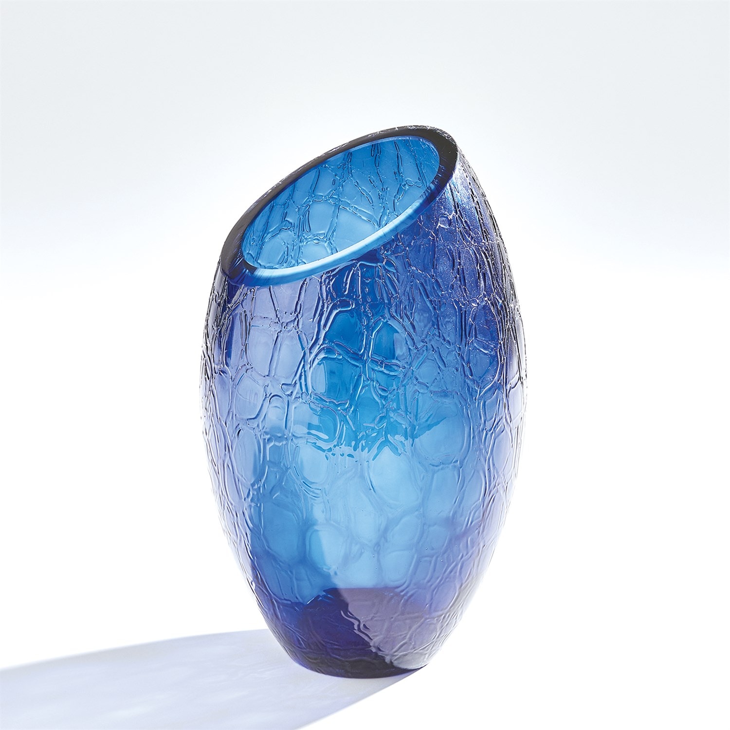 Global Views Home Accents Volcano Vase-Blue-Sm 7.30212 - Indiana
