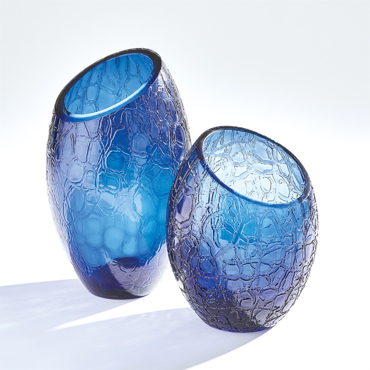 Global Views Home Accents Volcano Vase-Blue-Sm 7.30212 - Indiana