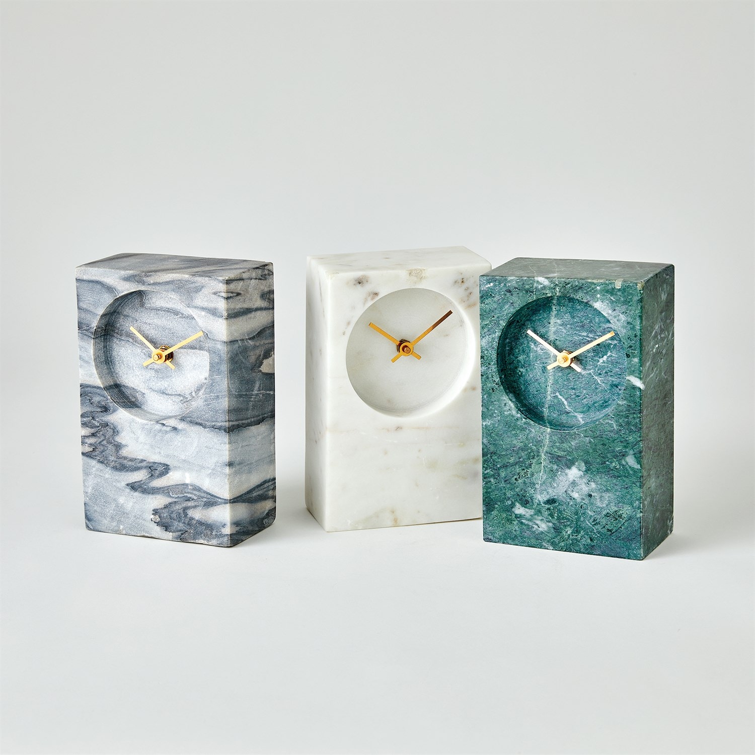  Marble Tower Clock-White 