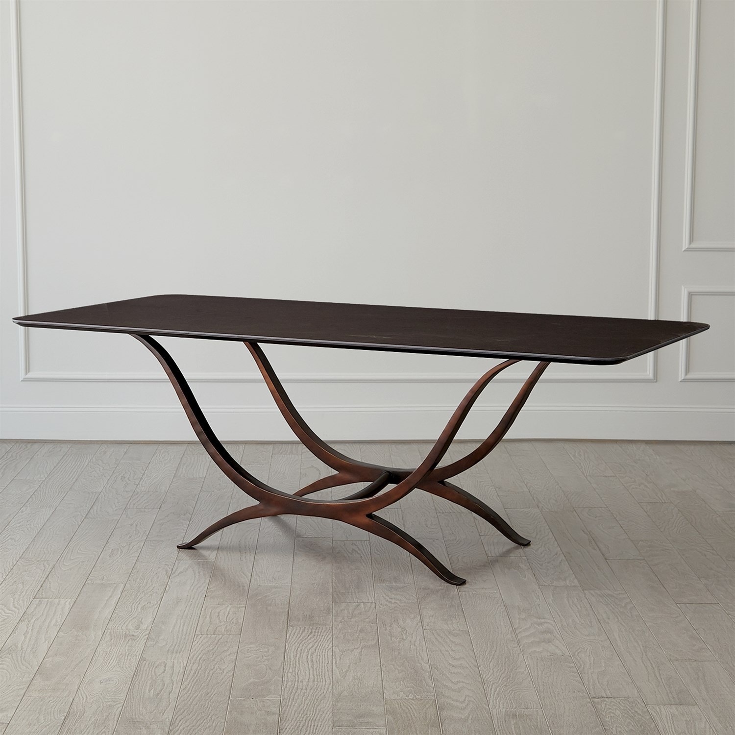 Global Views Chorda Dining Table-Bronze-Rectangle 9.93849