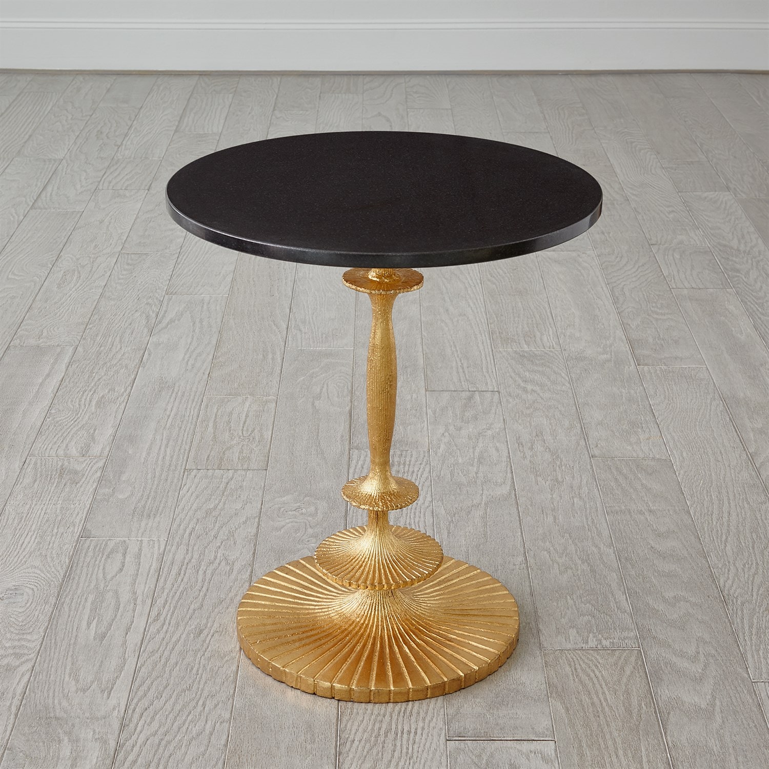 Global Views Fluted Side Table-Gold Leaf 8.83062