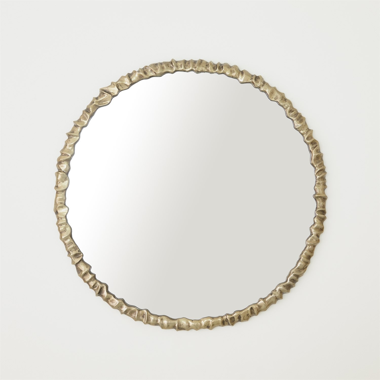 Global Views Artiste Round Mirror-Brass 7.80692