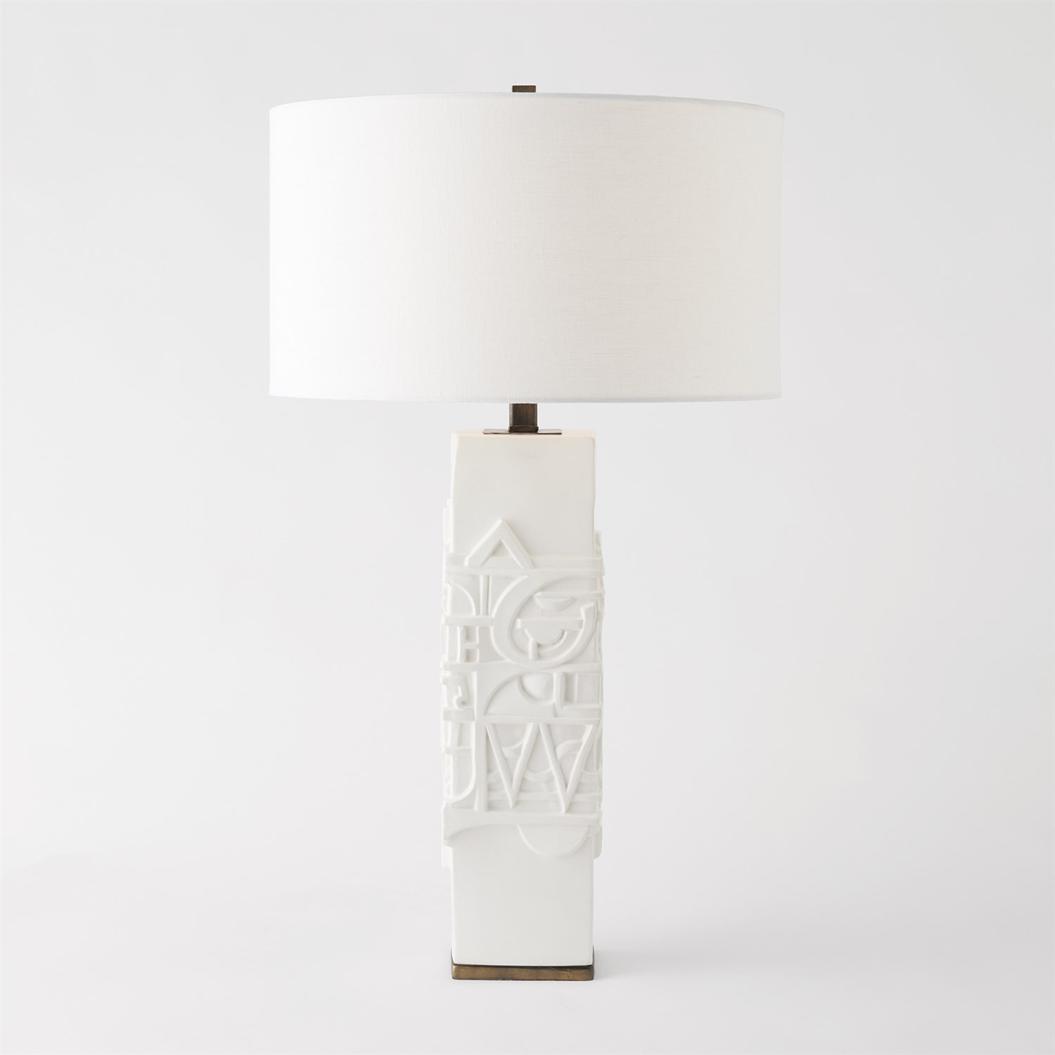 Global Views Totem Lamp-Matte White 7.10566