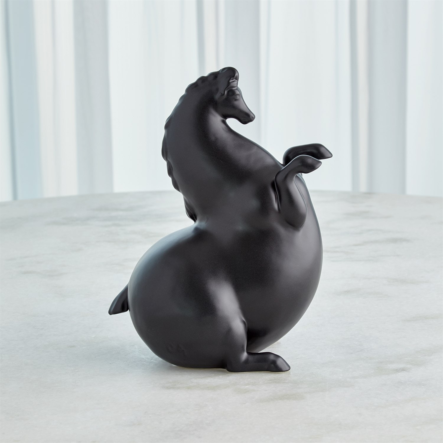 Global Views Home Accents Libertino Horse-Matte Black 1.10911