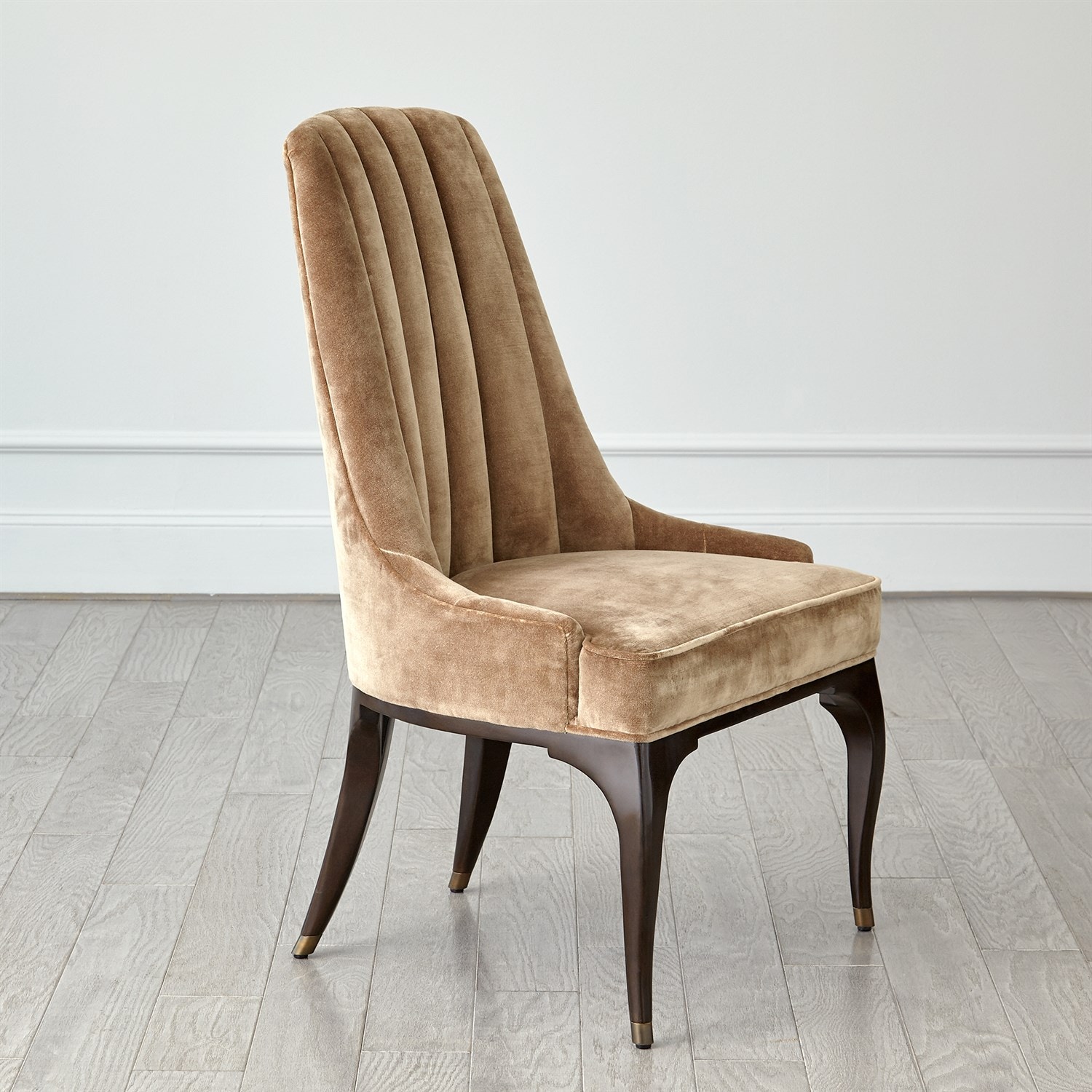 Global Views Dining Room Channel Tufted Dining ChairMushroom 2724