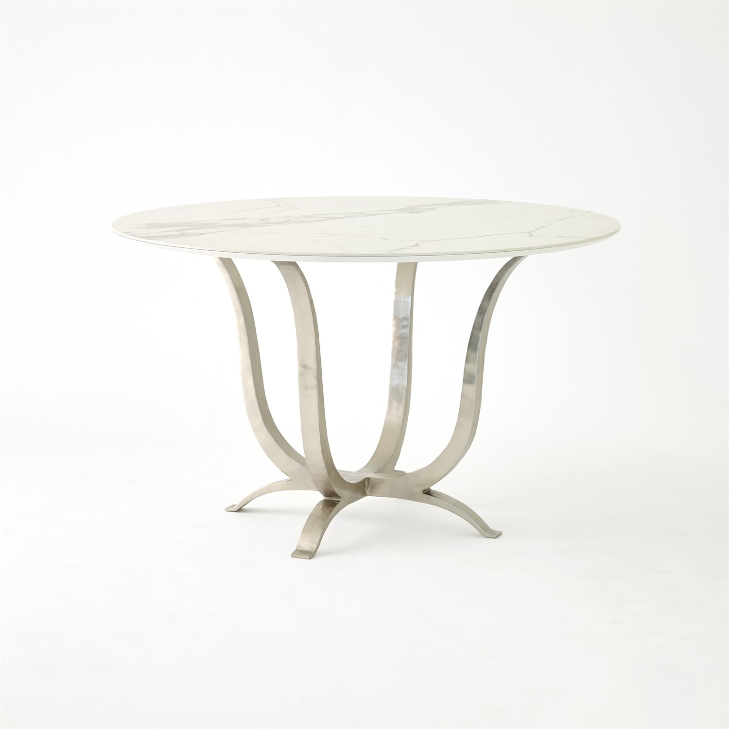 Global Views Chorda Dining Table-Nickel-48 9.93852