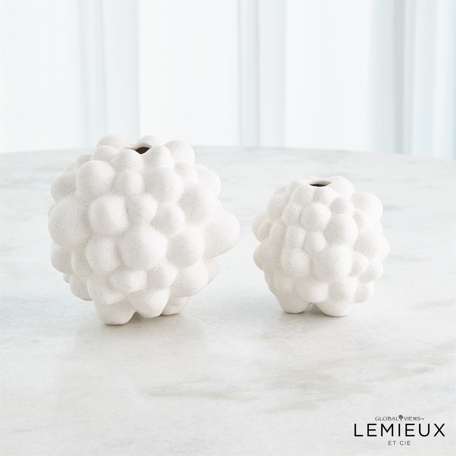  Bubble Vase-Volcanic White-Lg 