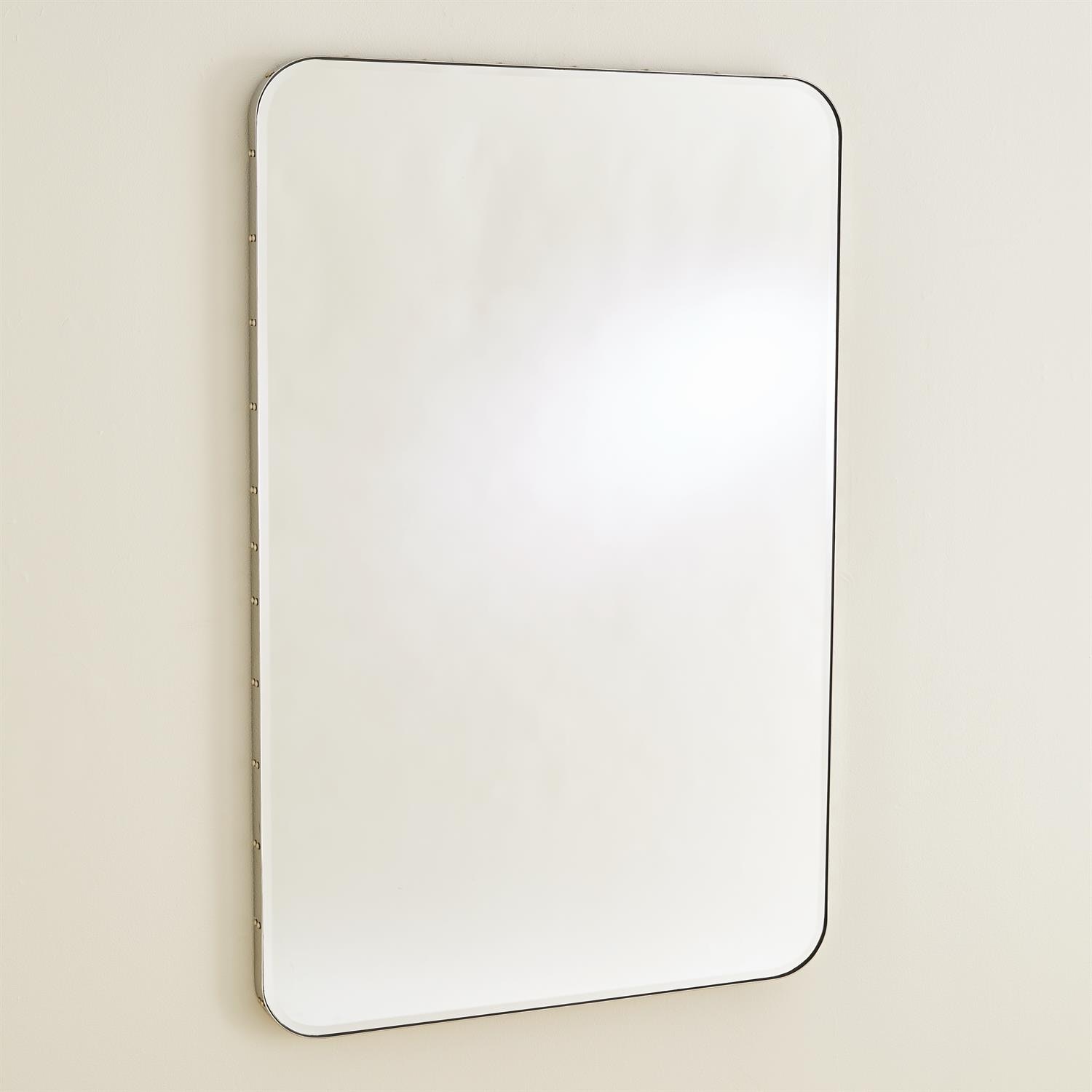 Global Views Rivet Mirror-Nickel 8.82662