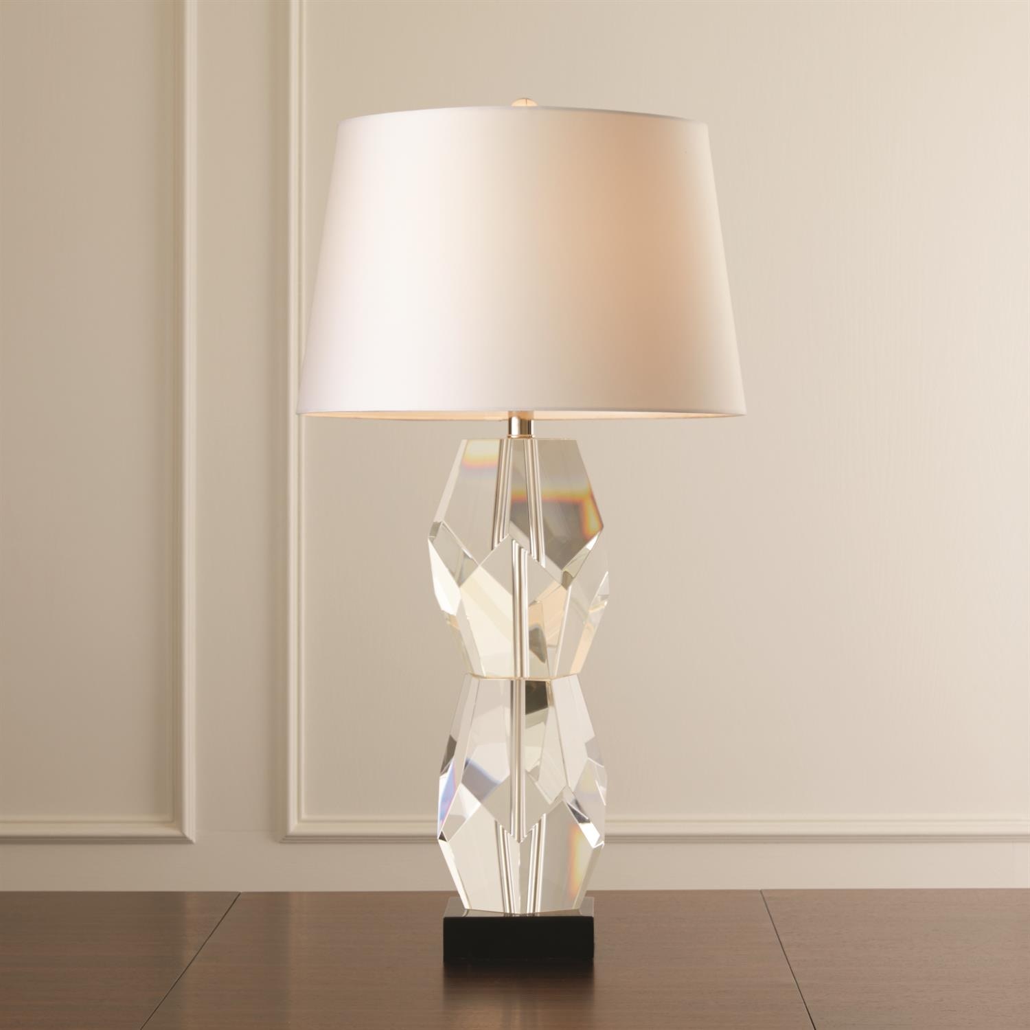 Crystal deals block lamp