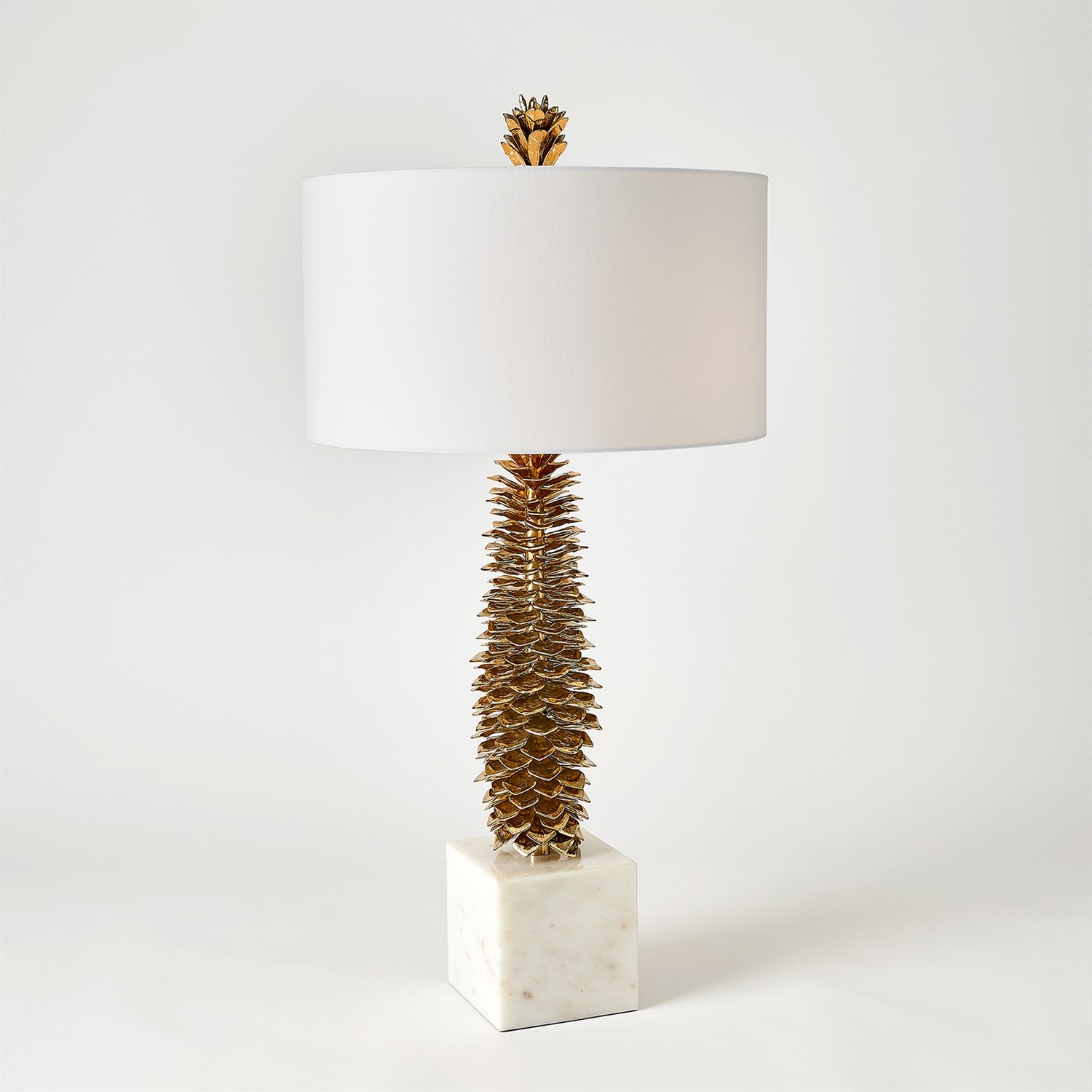 Global Views Pinecone Table Lamp-Brass 9.94005