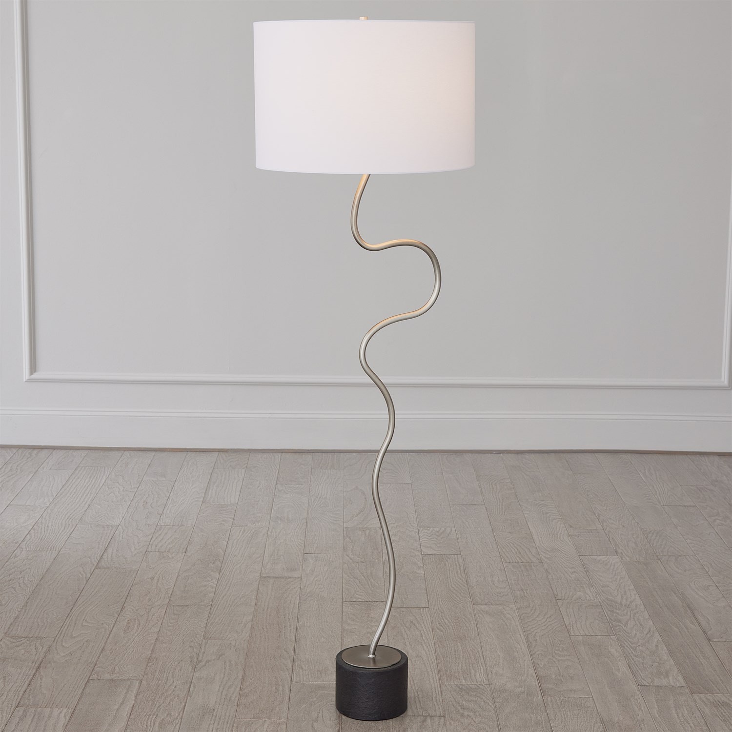 Global Views Table and Floor Lamps Loop Floor Lamp-Gunmetal