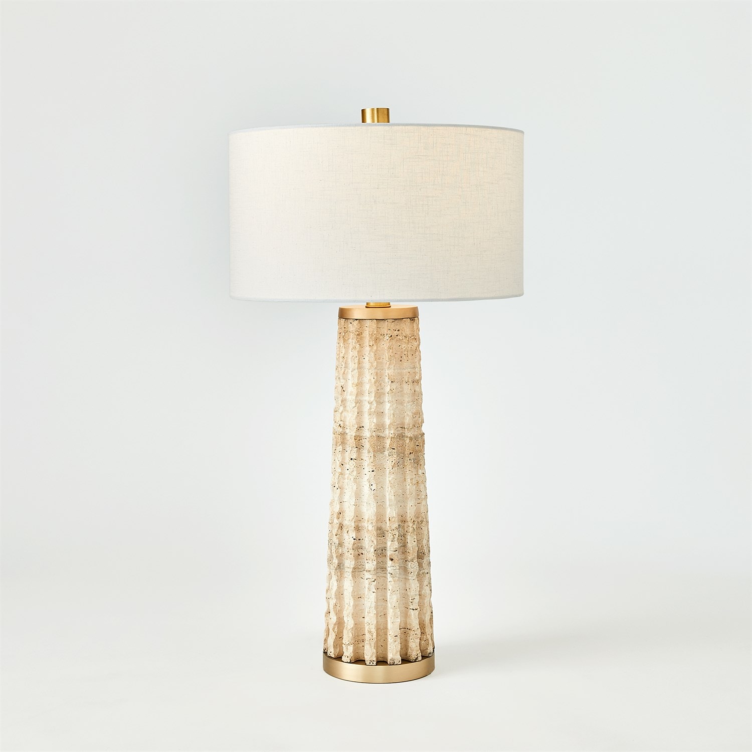 Global Views Quarry Table Lamp-Travertine 7.91641
