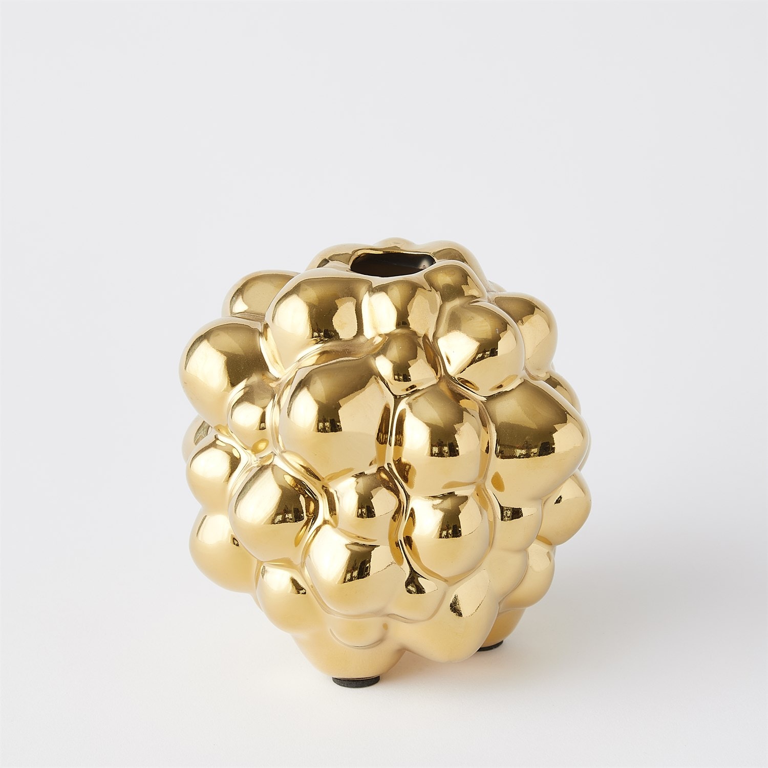  Bubble Vase-Bright Gold-Sm 