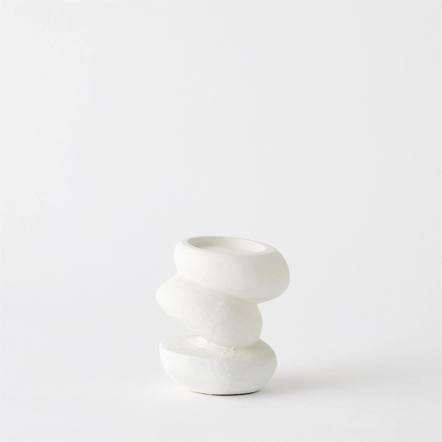  Pradier Candle Holder-White-Sm 