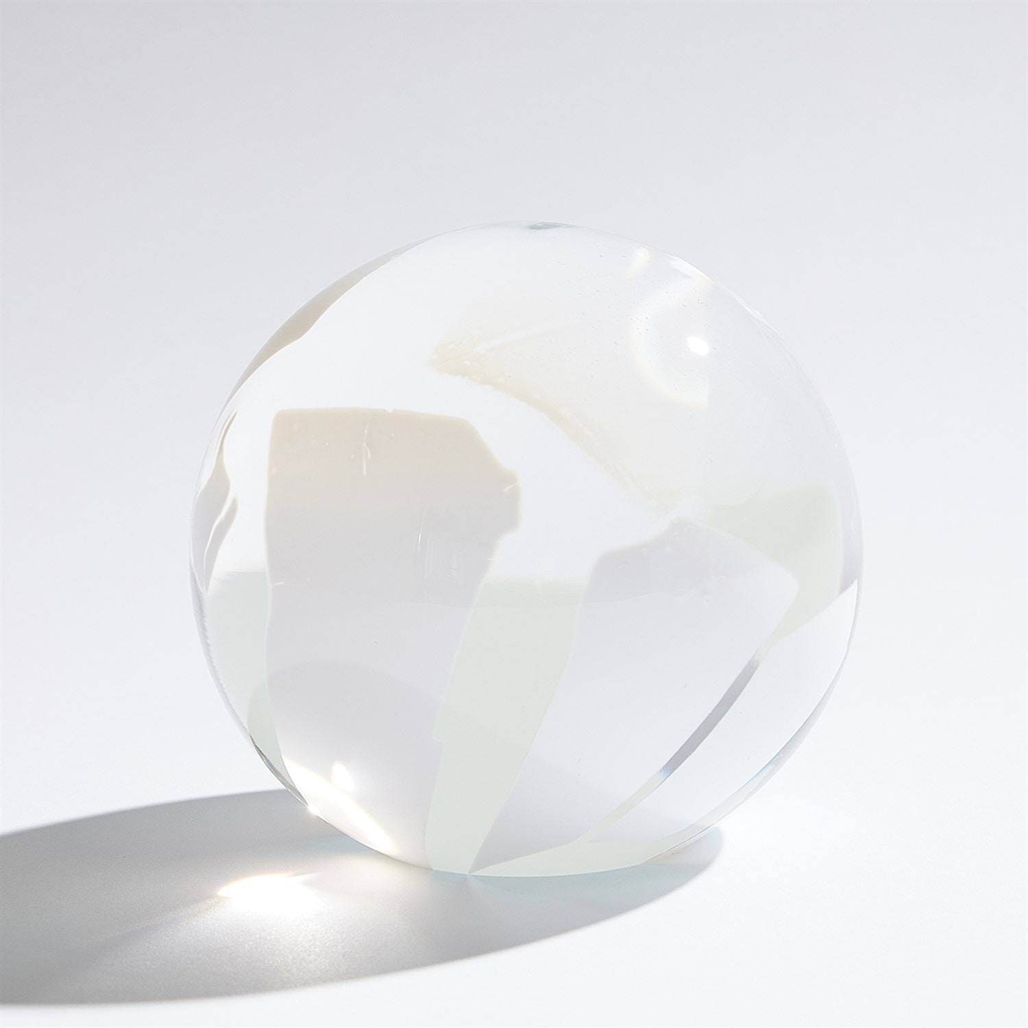  Glass Flakes Orb Paperweight 