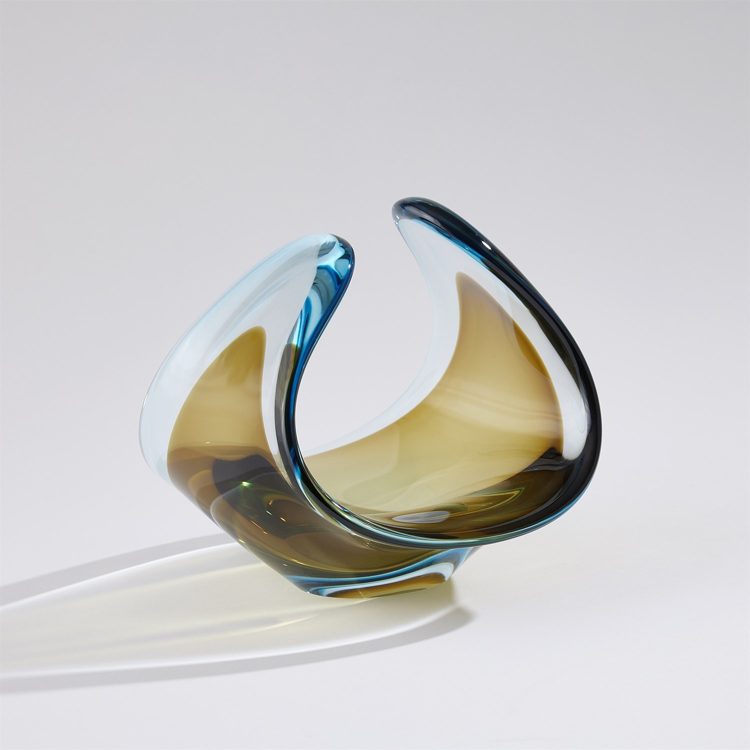  Duet Bowl-Turquoise/Beige 