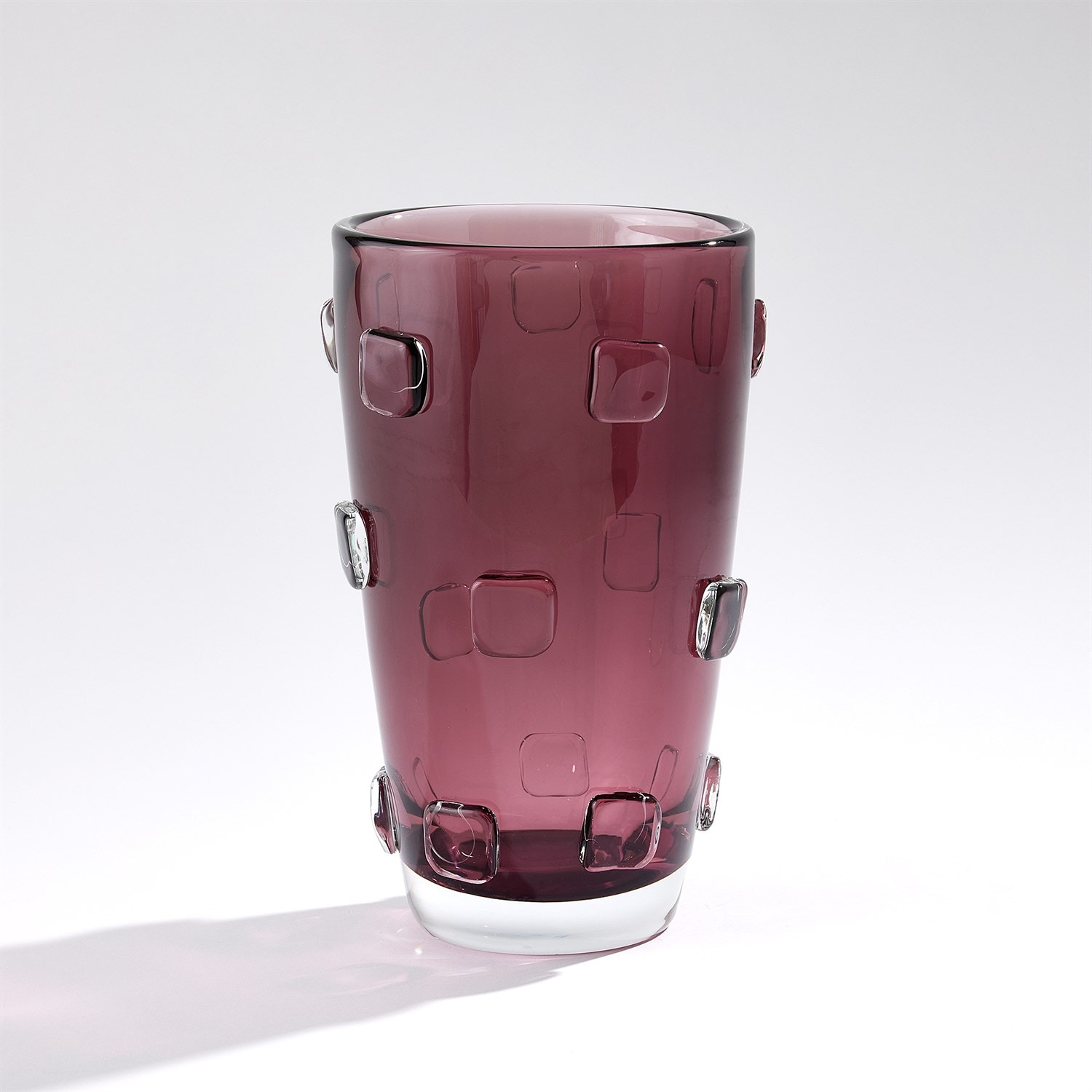  Ingot Vase-Plum-Lg 