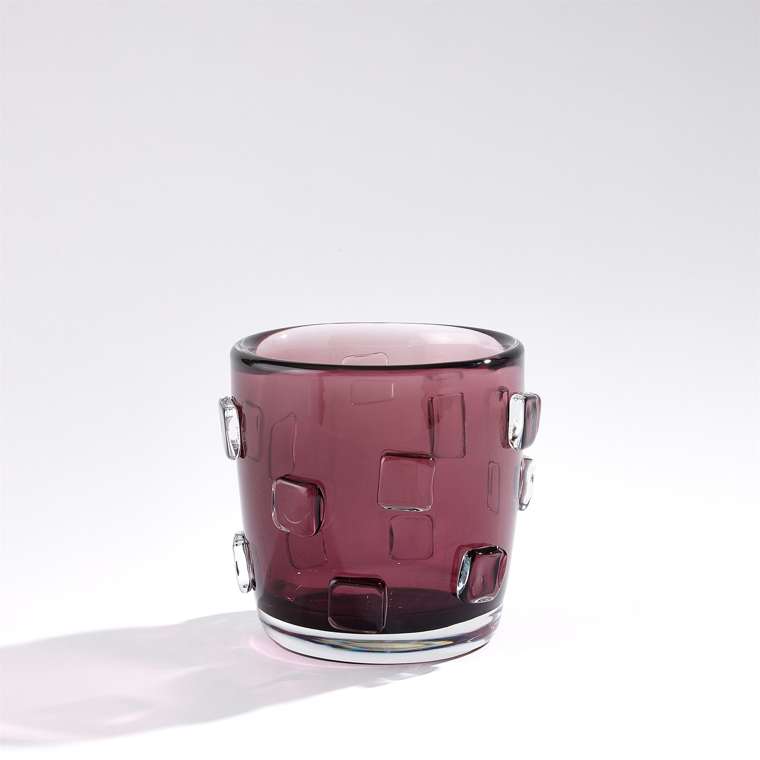  Ingot Vase-Plum-Sm 