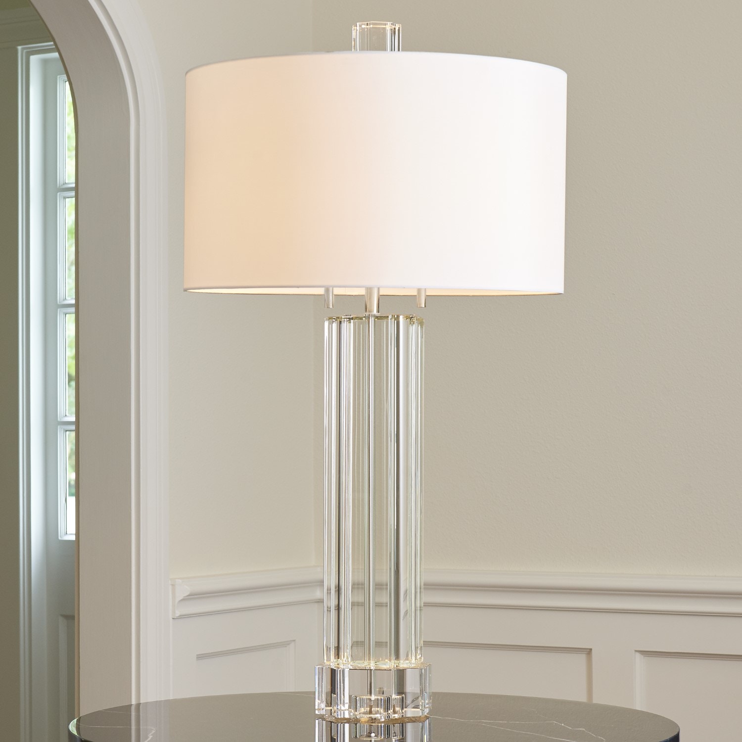 Crystal column deals lamp