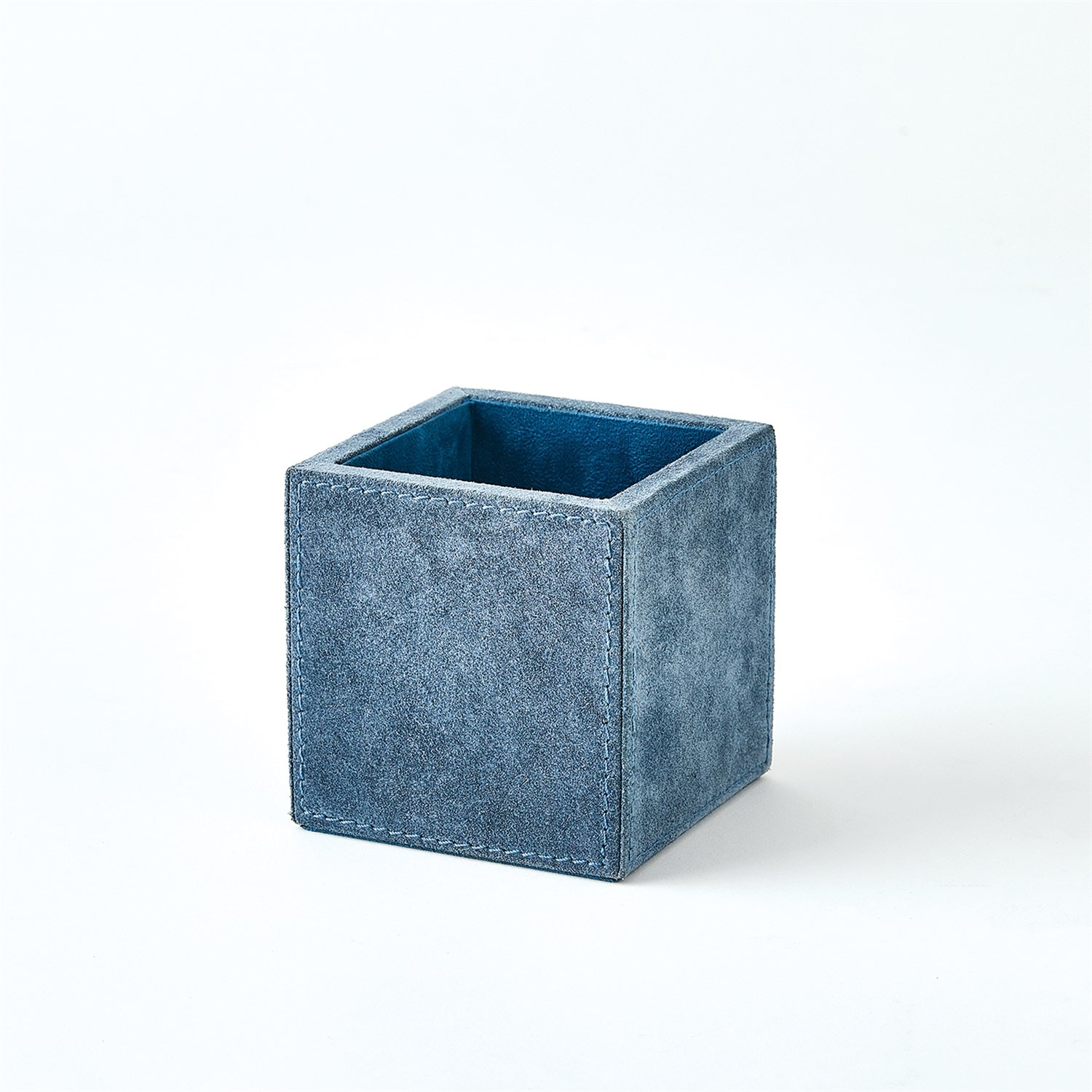  Posh Pencil Cup-Dusty Blue Suede 