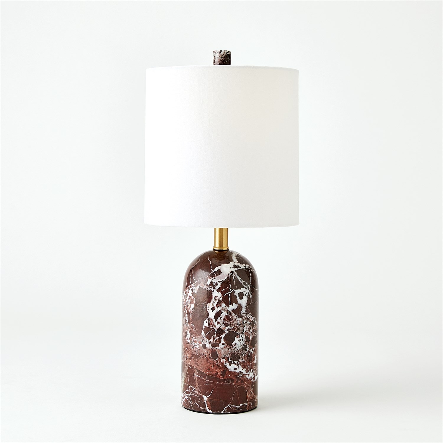 Global Views Table and Floor Lamps Callanish Marble Lamp-Maroon-Sm