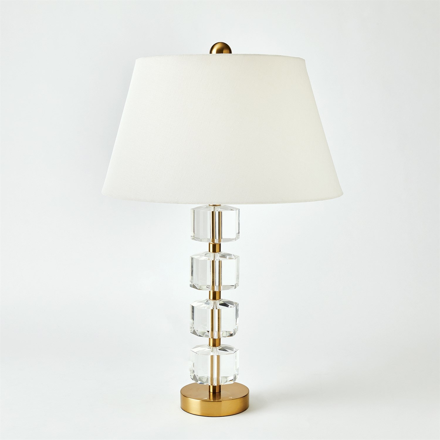 Global Views Stacked Faceted Crystal Lamp 8.83242