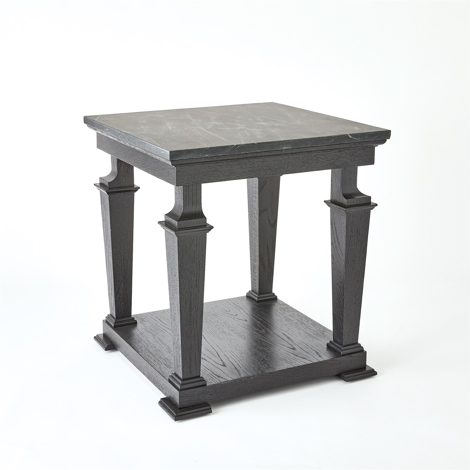 Global Views Josephine Side Table-Blackened Oak 2769