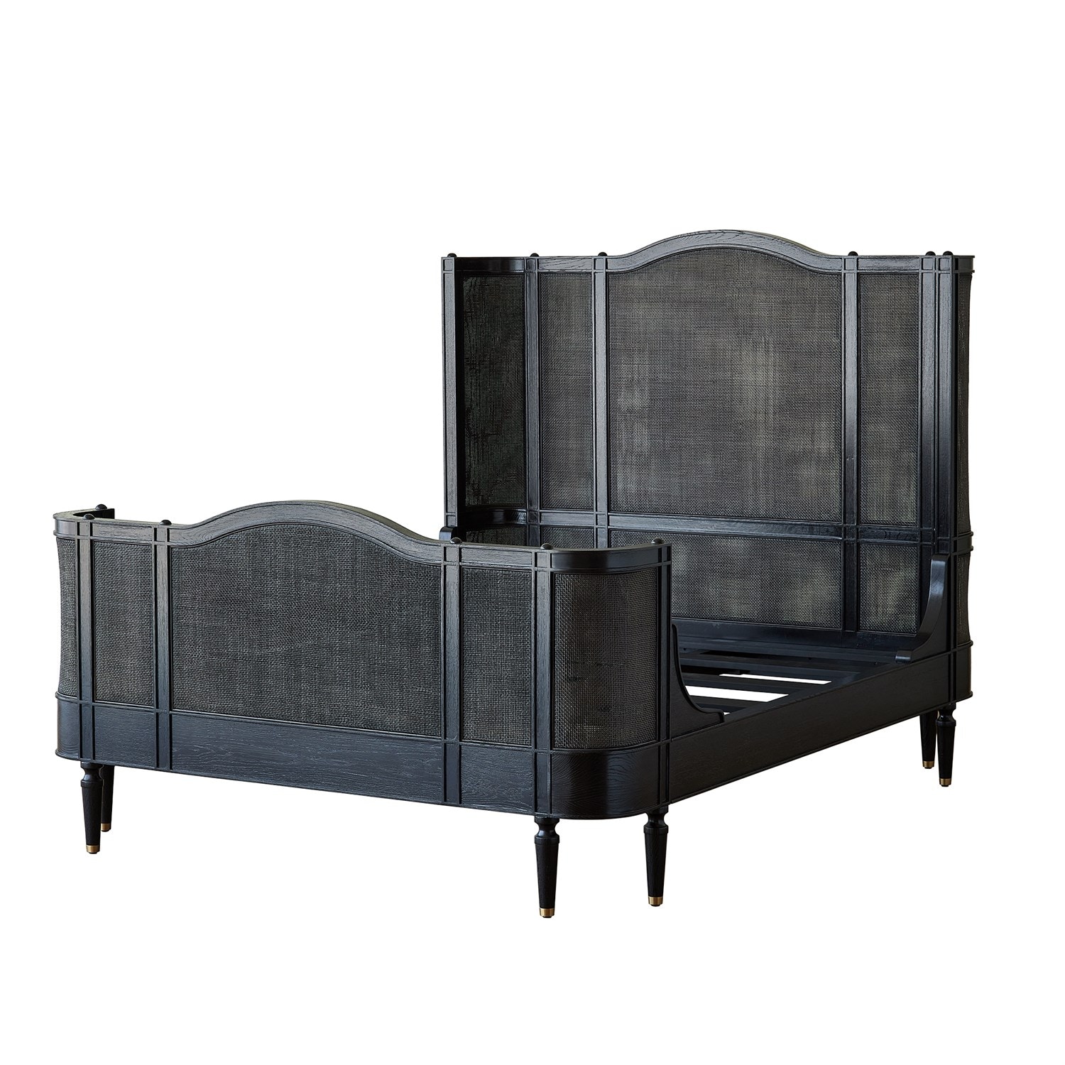 Global Views Bedroom Josephine Queen Bed-Blackened Oak 2766