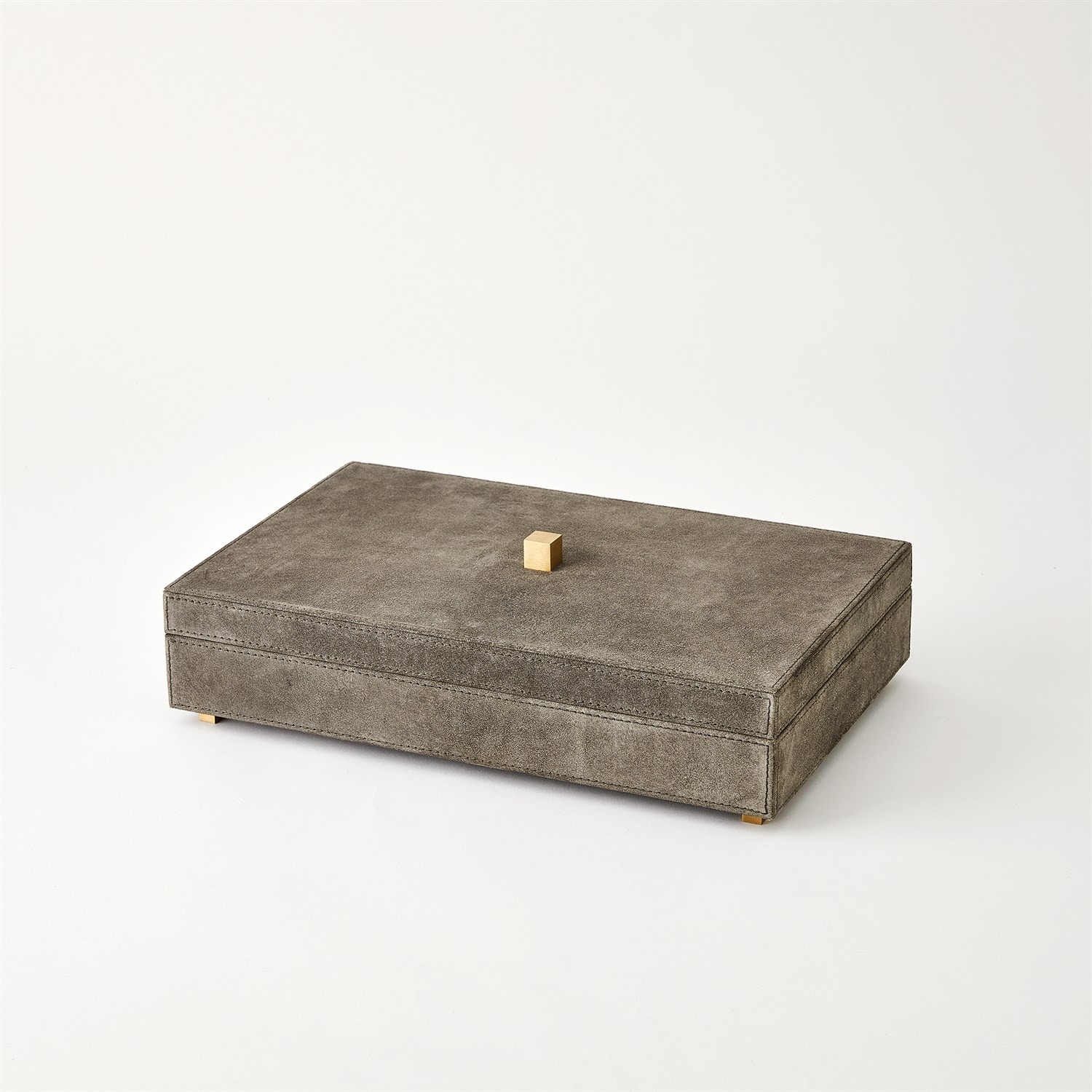  Posh Box-Grey Suede-Lg 