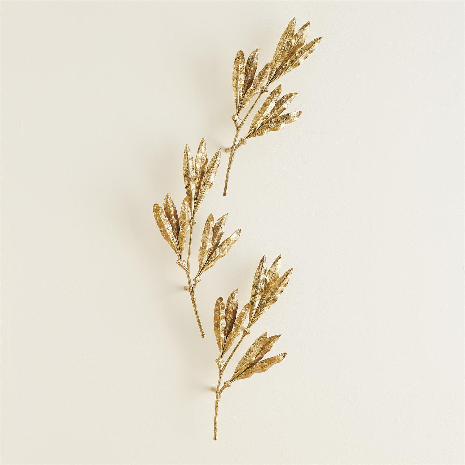  Mango Leaves Wall Decor-Brass 