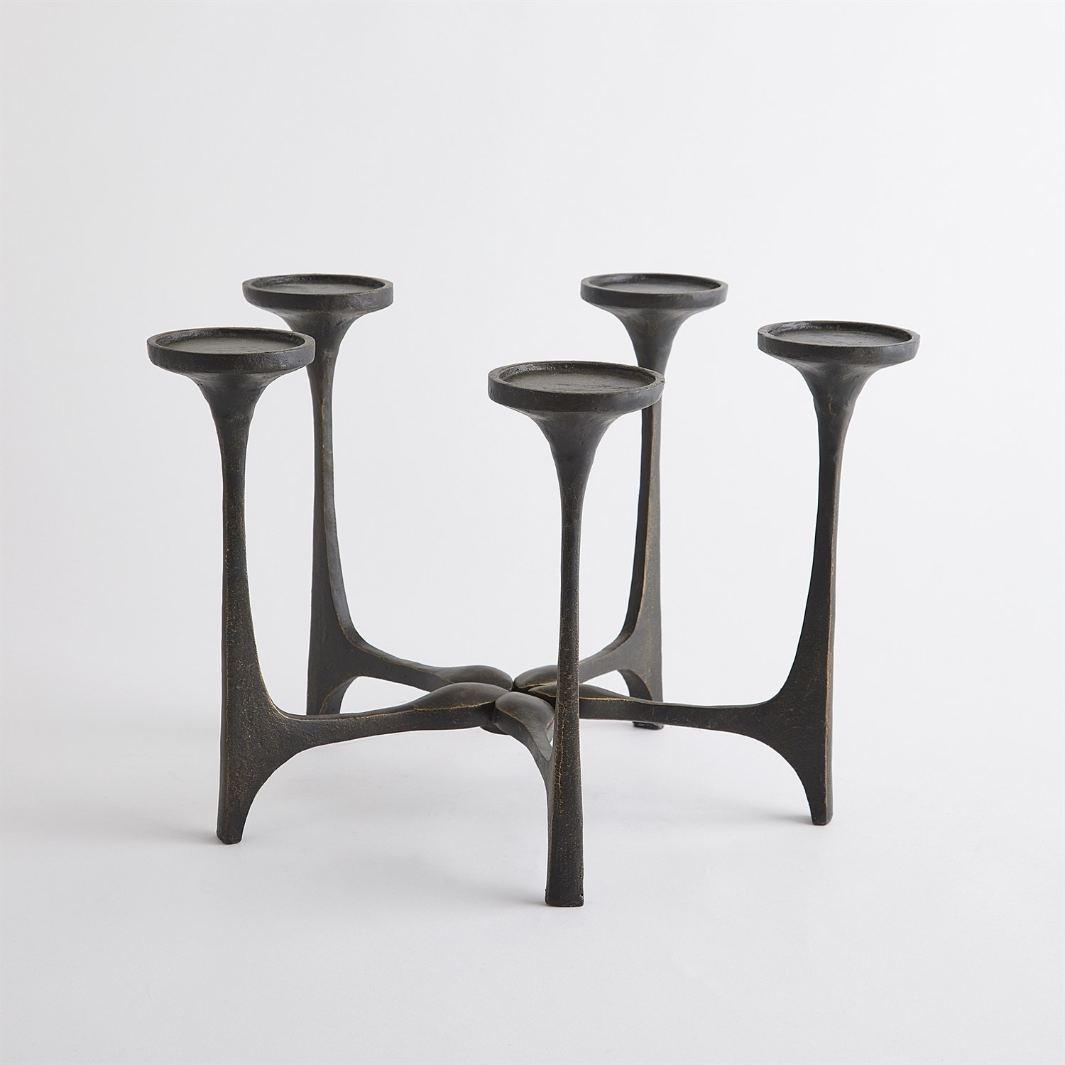  Gathered Candleholder-Bronze 