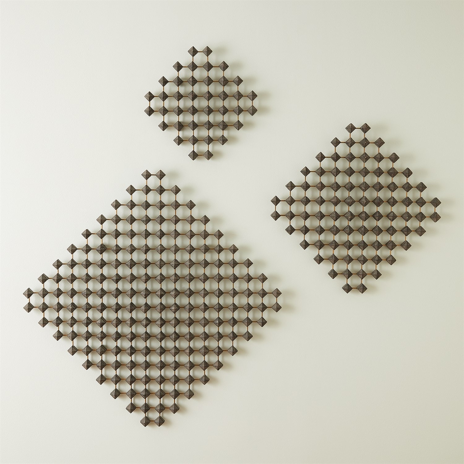  Ramus Wall Art-Wood/Brass-Sm 