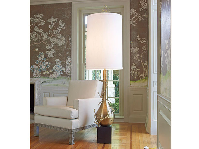 Global Views Table and Floor Lamps Twig Bulb Floor Lamp-Brass 9.91964 ...